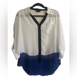AB Studio Colorblock Blouse